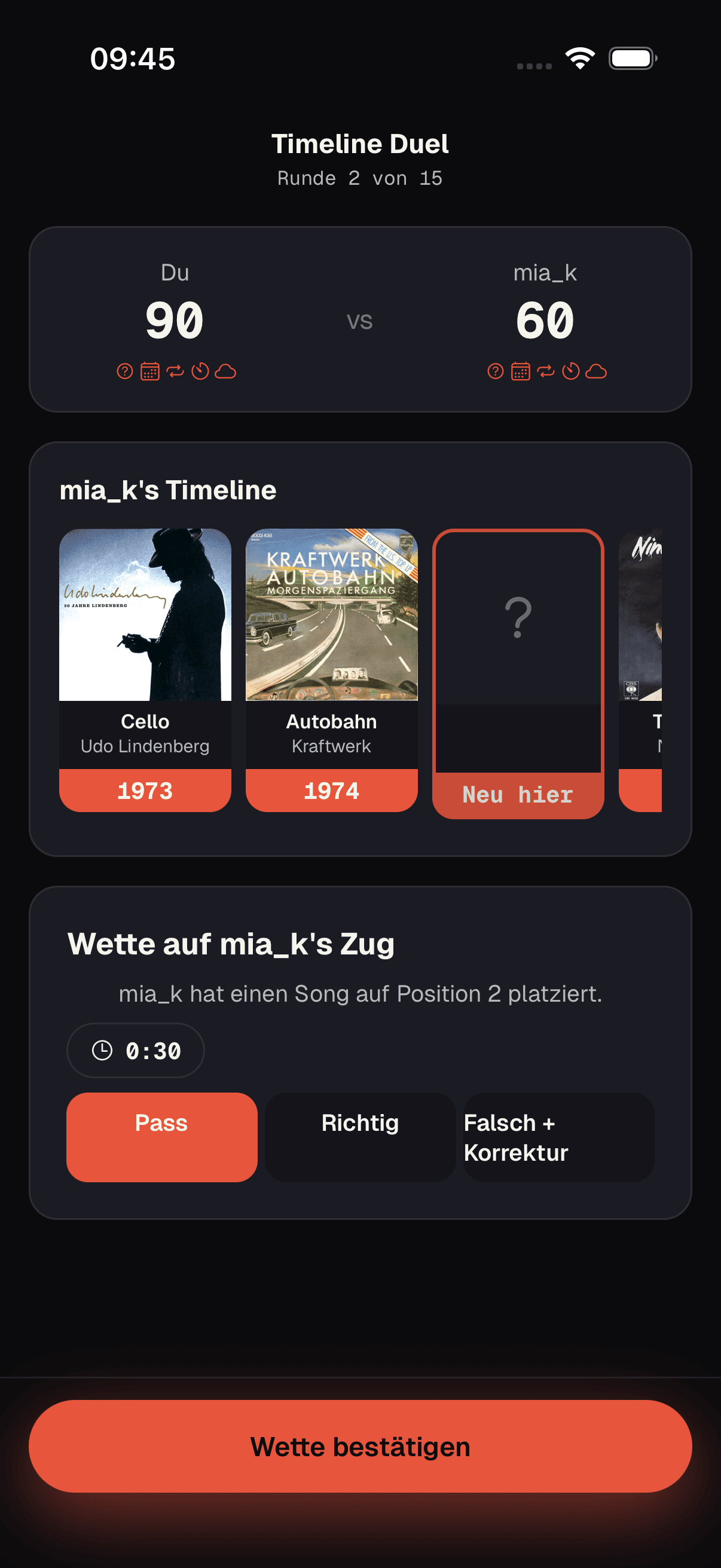 DropBeat Challenge: auf den Zug des Gegners wetten